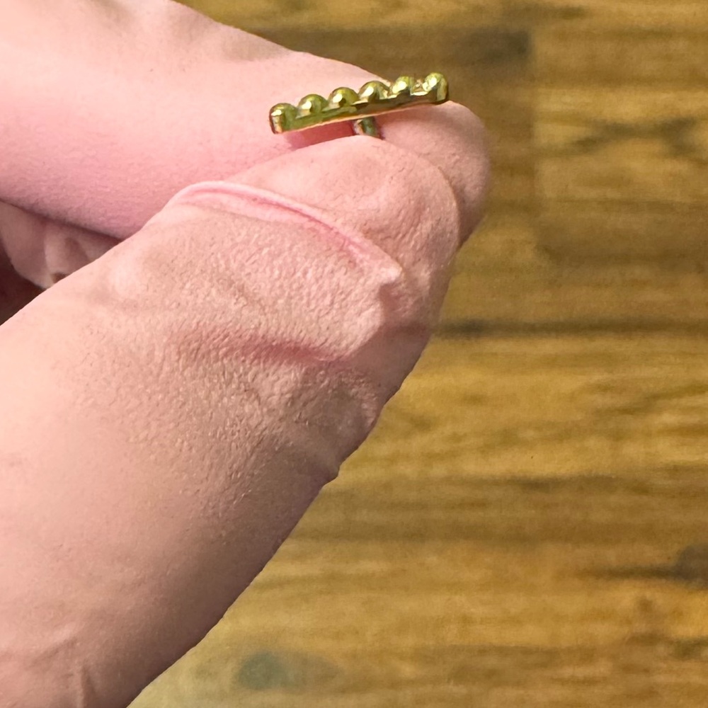 14k Bali threaded kiwi diamond end - Picture 4 of 4
